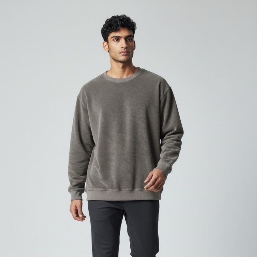 Sub_Urban Riot Men's Grey Crewneck Long Sleeve Cotton Blend Sweater Size Small